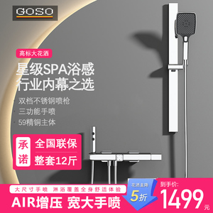 德国高斯无顶喷极简易淋浴花洒套装家用全铜浴室增压沐浴淋雨COSO