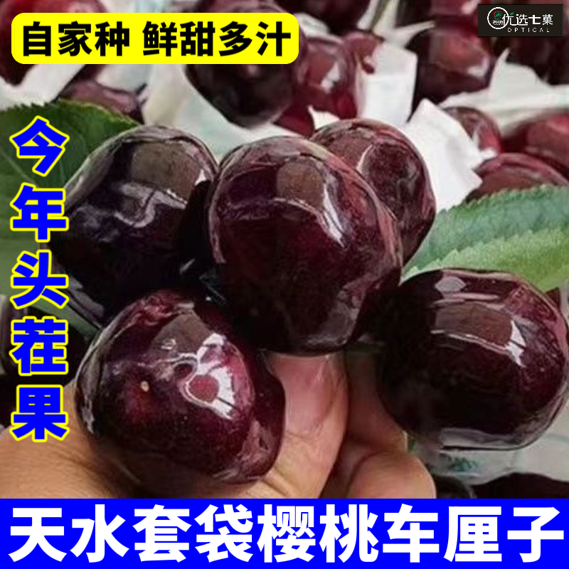 甘肃天水套袋黑珍珠车厘子