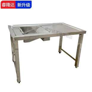 商用不锈钢干湿分离台厨房收A集过滤残渣台垃圾台酒店食堂专用