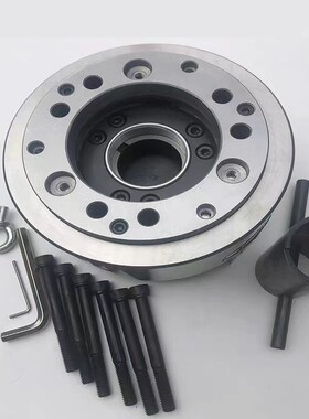 台湾标准 钢体中k空 10寸三爪液压卡盘高精度油压动力夹头SB-210