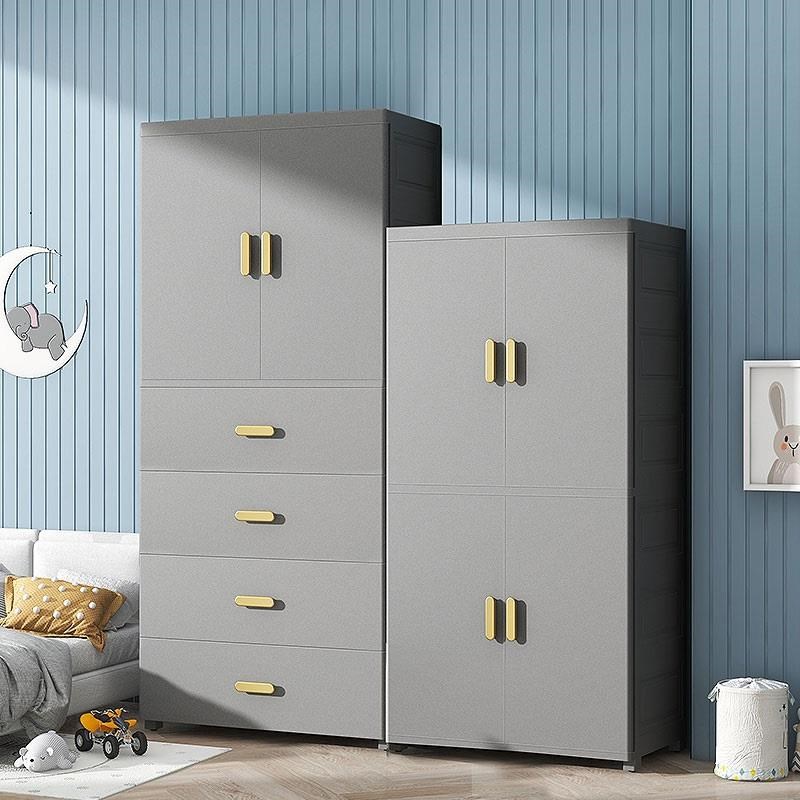 特大塑料双开门儿童衣柜r婴儿宝宝小衣橱挂衣柜家用卧室简约收纳