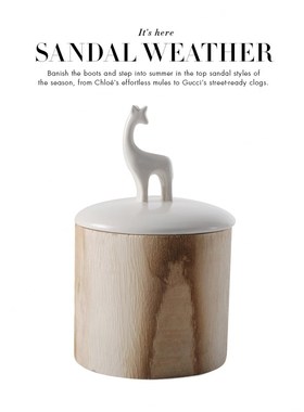 北欧客厅厨房原木陶瓷盖鹿仔罐样板间茶几装饰摆件动物.储物罐软