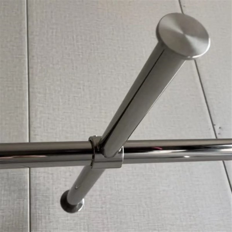 服装店正挂钩正挂杆配件圆管不锈钢正F面服装展示架可活动点挂衣