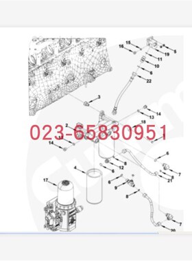 FS19763燃油滤清器适配Cummins康明斯柴油机 发动机W用机滤 压路