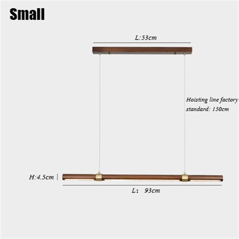 Nordic Modern Lamps Walnut Strip RestauraMnt Chandelier Led