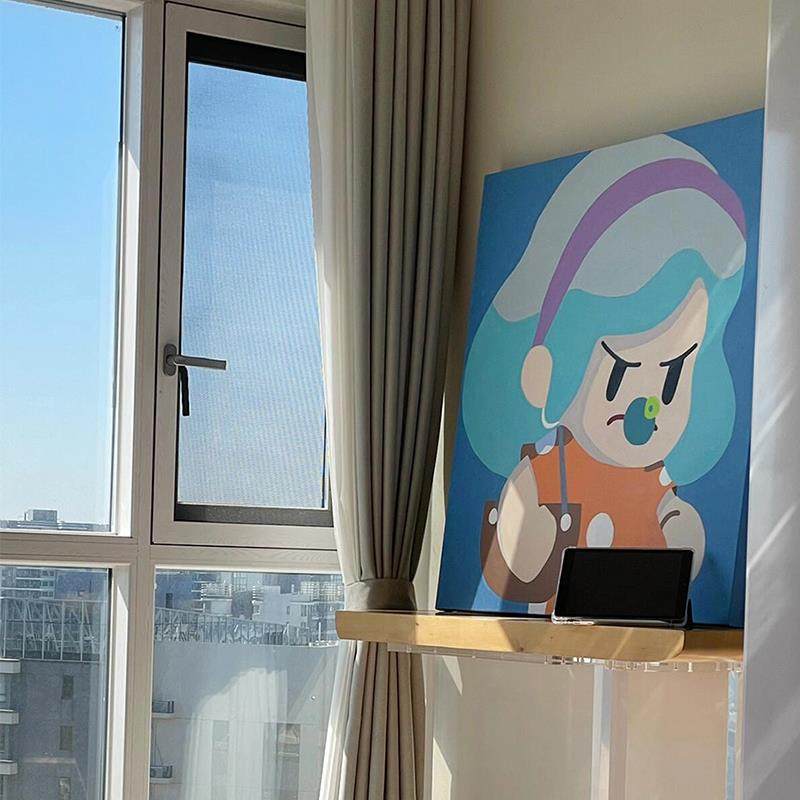 网红巴胺客厅卡装饰奶壁油风画通风趣味艺术挂多画V餐厅儿童房画,家居饰品,现代装饰画,淘宝优惠券,粉丝福利购,淘宝优惠卷