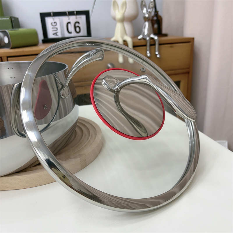 加厚304不锈钢锁水汤锅炖煮无涂层高汤锅煲粥5L中W式煲24cm