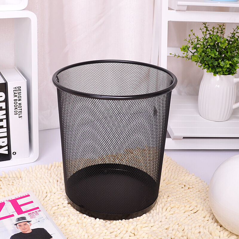 欧标（MATE-IST）圆形垃圾桶家用办公室纸篓铁丝网格大中号废纸收纳桶 F4613/F4612 官方旗舰店