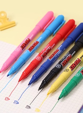 三菱uni双头水性记号笔马克笔彩绘多用签字笔勾线描边笔绘画玻璃工业标记字光盘笔官方旗舰店PM-120T/150TR