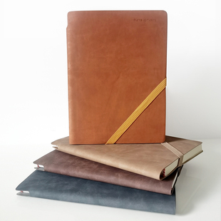 皮面本A0873软面绑带 25K 80G 欧标 带笔插款 IST 96张 商务皮面本笔记本办公用品官方旗舰店 MATE