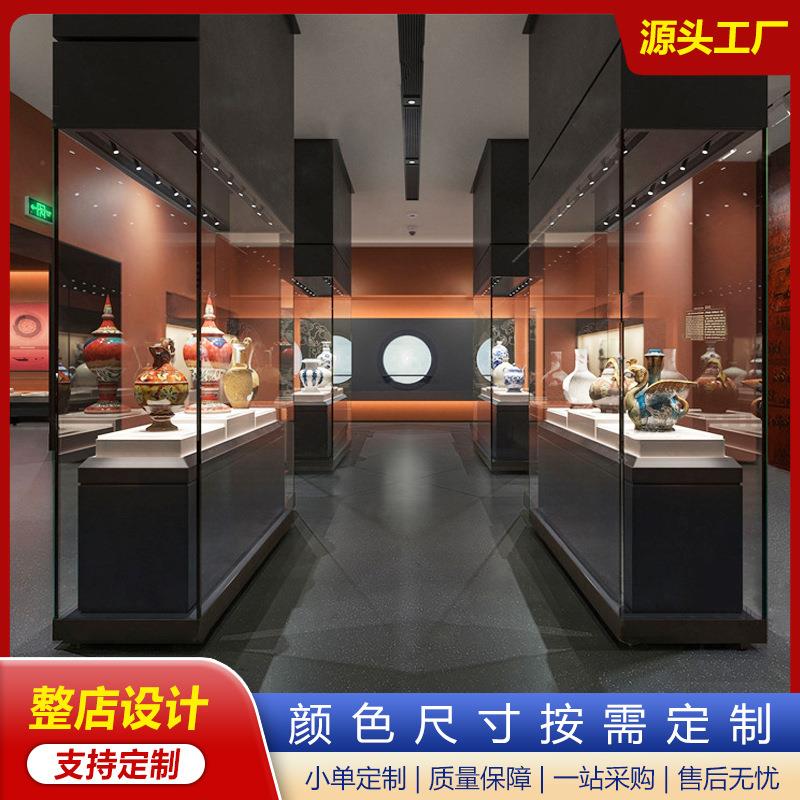 博物馆展柜设计展厅展示柜玻璃展柜收藏馆陈列柜古董展示台展览柜