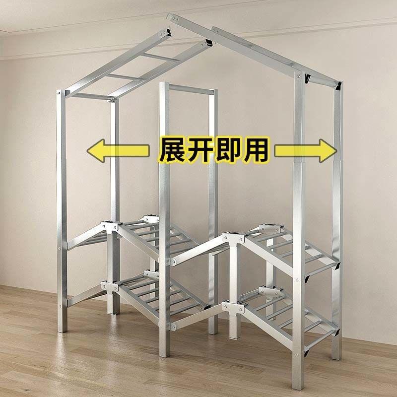 不锈钢折叠衣柜免安装简易布衣柜家用卧室出租房收纳衣橱钢架结实