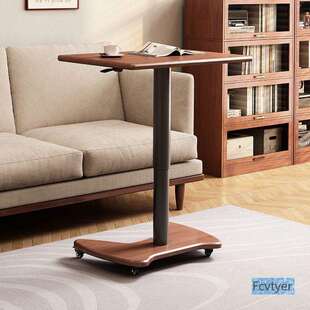 梦帆书家用桌子实木床边可移动可折叠小户型小升降电脑桌边几桌子