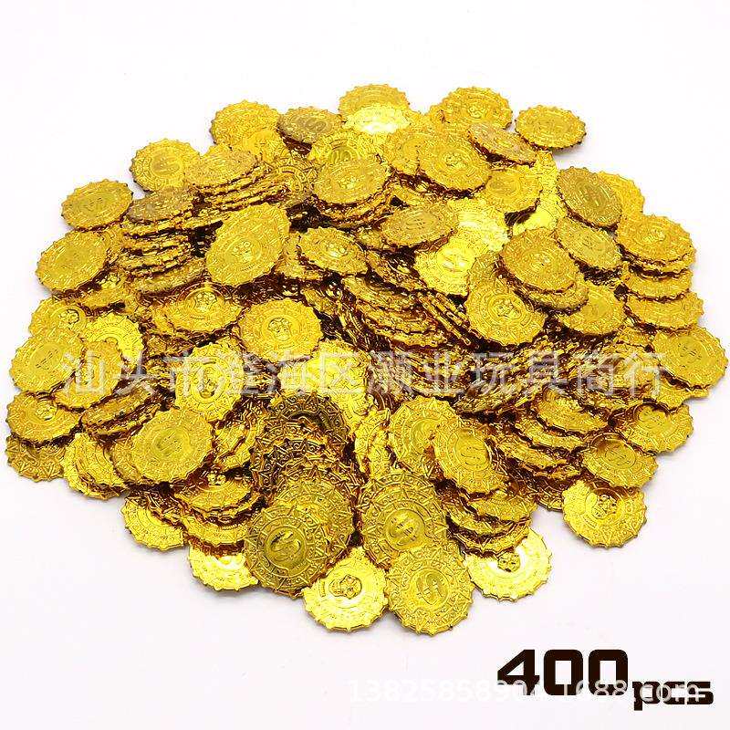 塑料币海盗金币阿兹特克金币道具游戏筹码金币装饰品