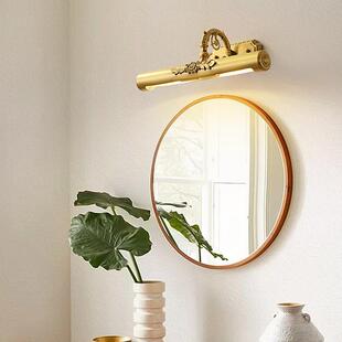 法式全铜镜前灯卫生间补光灯免布线美式油画灯照画灯欧式书柜壁灯