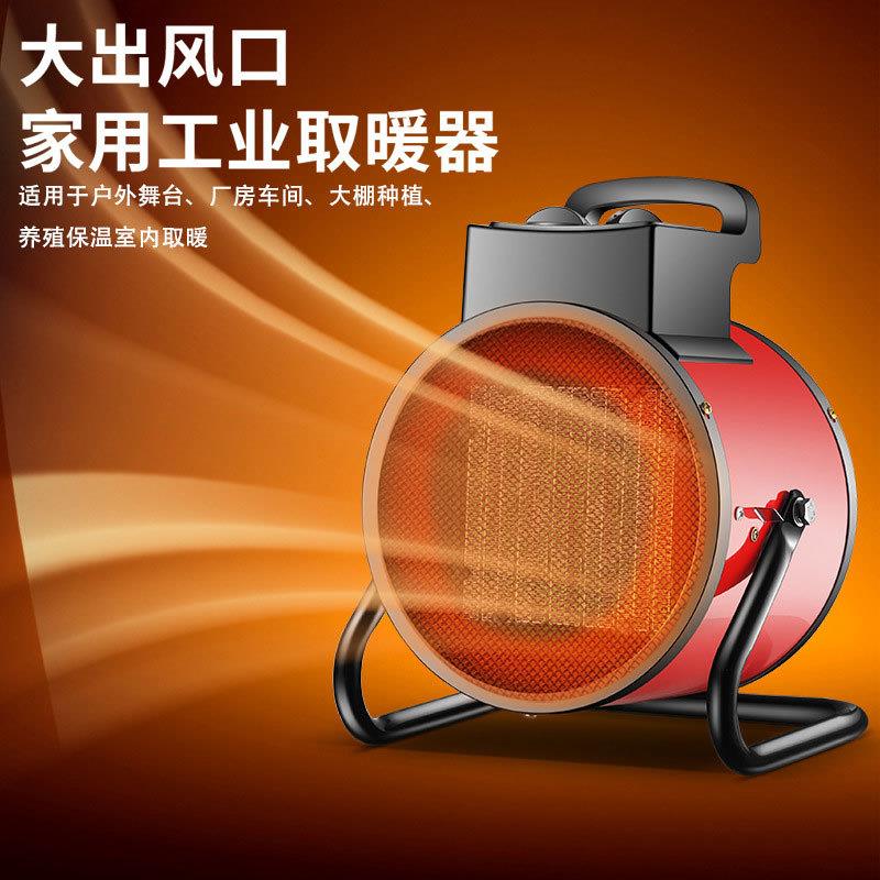 新款家用小钢炮暖风机桌面静音速热办公暖风扇摇头迷你取暖器
