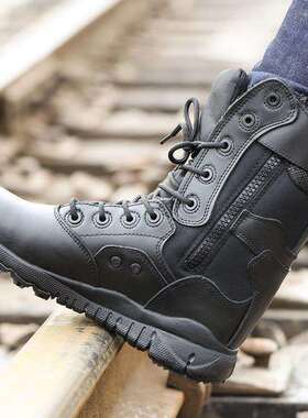 黑色作战靴CQB.SWAT枭龙春秋作战靴SFB战靴帆布透气CS高帮作战靴