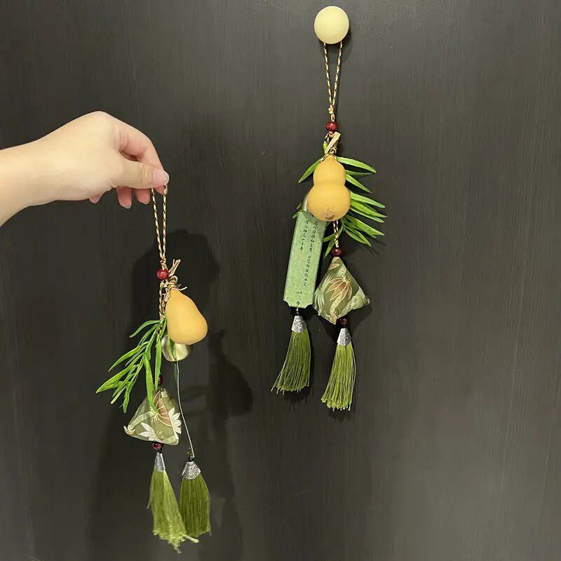 端午节复古葫芦小挂件花艺包装配饰品艾草挂饰手工挂件氛围装饰