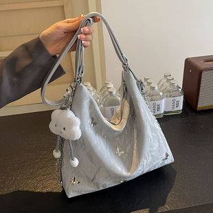 大容量包包女褶皱hobo包女2026新款 高级感通勤多功能单肩斜挎包