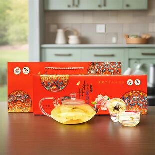 洛阳武皇白牡丹茶丹凤全花茶礼盒装河南特产礼品5整朵浓香花蕊茶