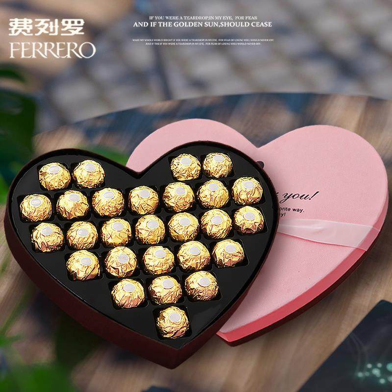 进口费列罗巧克力礼盒装送男女朋友闺蜜创意心形零食（代可可脂）