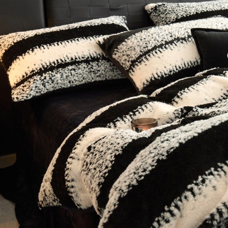 新简约风冬季加厚保暖q牛奶绒四件套法兰绒床单被套加绒珊瑚绒三,床上用品,学生床品套件,淘宝优惠券,粉丝福利购,淘宝优惠卷