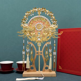 新十里红妆3D拼图全套金属凤冠y苗冠霞帔团扇结婚礼物diy手工自制