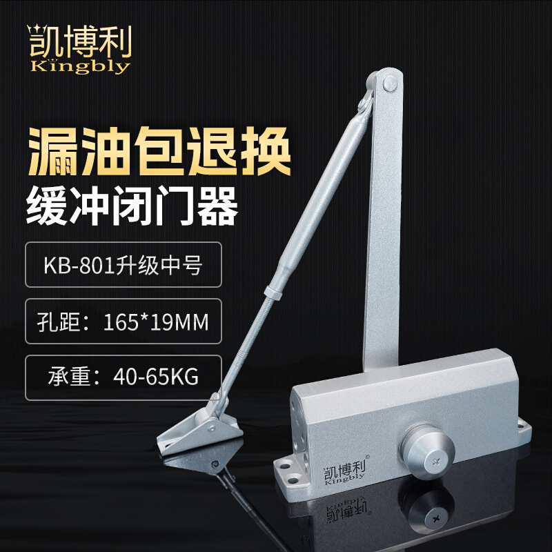 中号KB-801升级版缓冲楼宇门单元门闭门器65KG关门器孔距165mm 基础建材 闭门器 原图主图