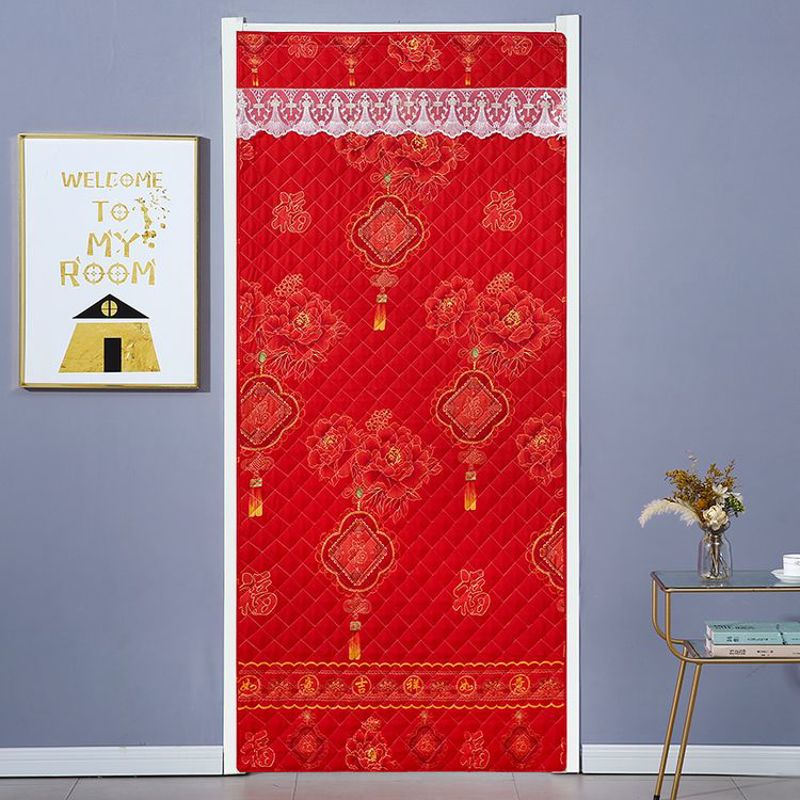 婚房布置结婚喜字门帘新房房门装饰红色刺绣房间喜帘婚庆用品大全