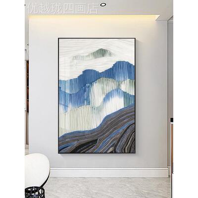 网红现代轻奢玄装关饰画高级门感客抽象挂画走廊过厅道进大幅靠山