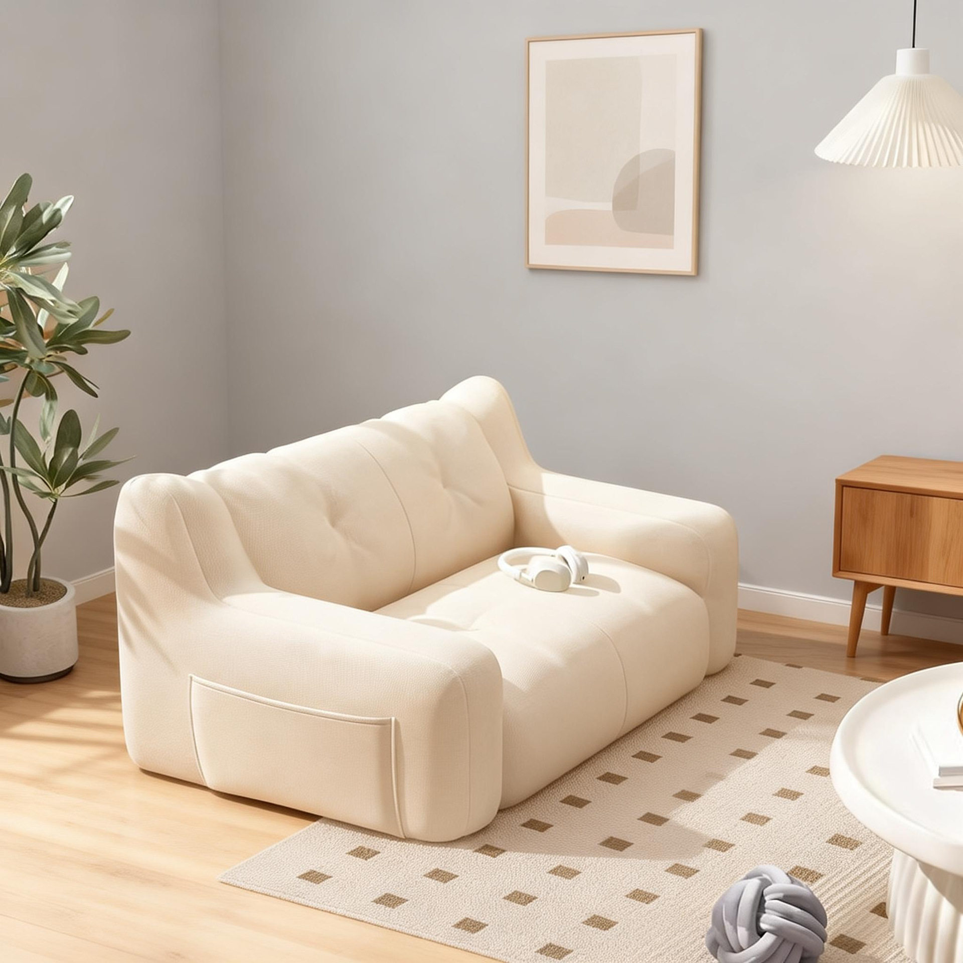 懒人沙发卧室小户型单双人卧室小沙发可躺可睡租房沙发窝窝椅,住宅家具,懒人沙发,淘宝优惠券,粉丝福利购,淘宝优惠卷