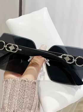 极速网红潮系太阳眼镜时尚无框气质太阳眼镜X抗UV遮阳镜