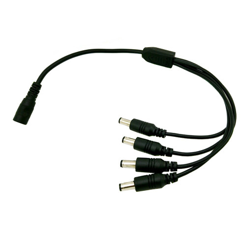 极速优质 纯铜电源分配线 DC12V一分四DC电源P线 公头母头转接头