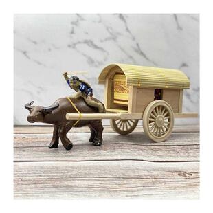 极速家居摆饰木制工艺礼s品摆饰牛拉马车模型实木手工创意博古架