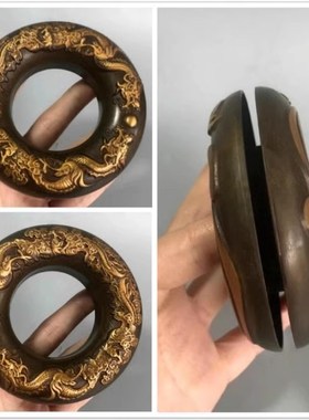 极速黄铜虎撑医铃串铃民间乡医y郎中用药铃虎叉把玩收藏中医手摇