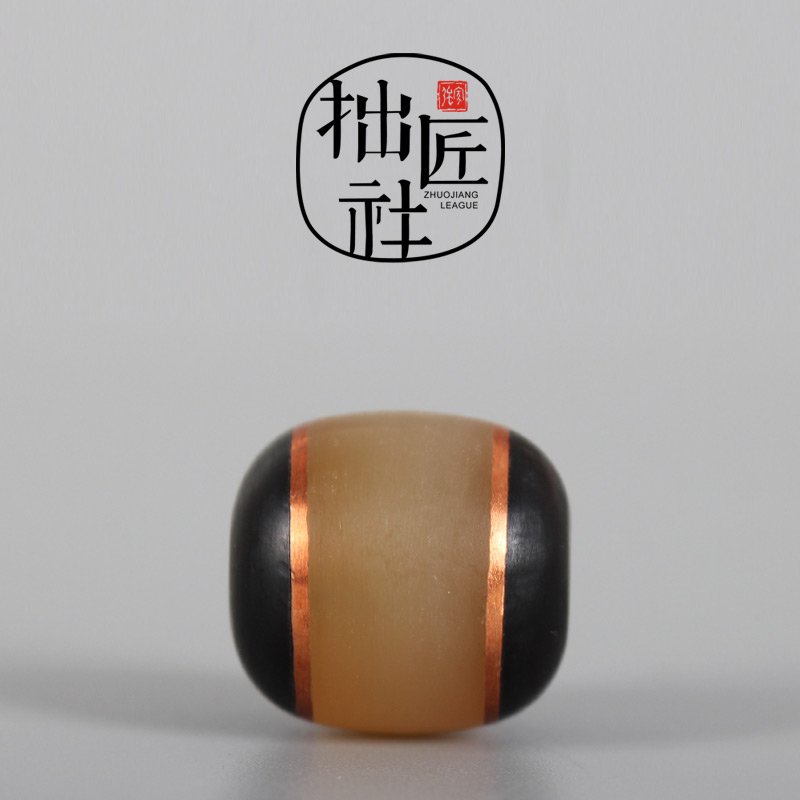 极速纯手工制镶嵌羊角老型桶珠 文玩配珠diyP佛珠念珠多宝手串配