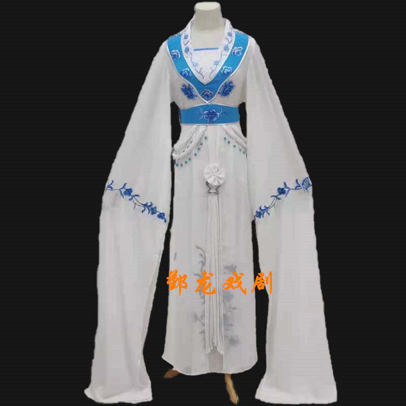 新品戏剧越剧黄梅l戏婺剧影视古装新款水袖套装女红丝错小姐花旦