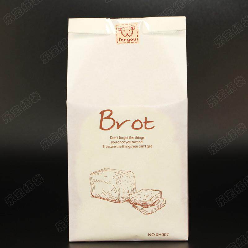 新品面包吐司袋防油纸袋烘焙包装inEs包装袋食品牛皮纸袋烘培土司