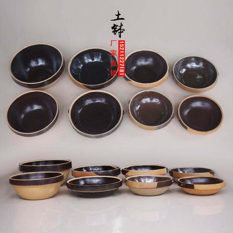 极速湖土c钵碗常德土钵子菜碗湘菜馆饭店土菜馆特色餐具粗陶土碗