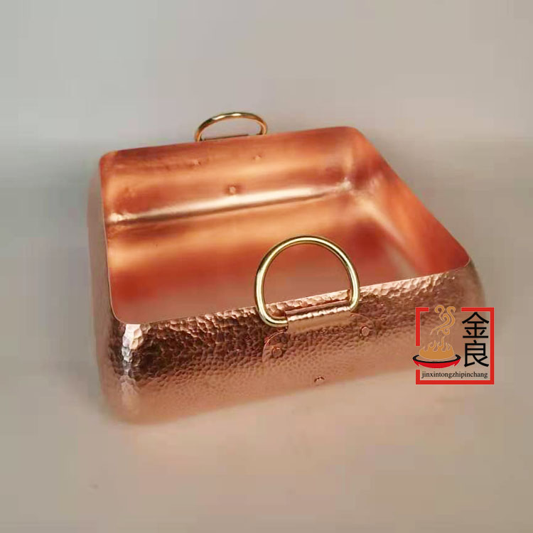 极速特厚纯手工铜火锅花v胶鸡铜锅电磁炉四方锅纯紫铜汤锅