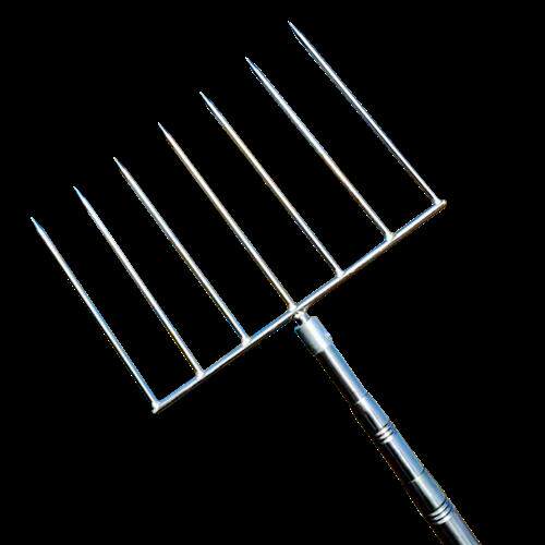 新品不锈钢甲鱼叉专o用探甲鱼排叉定制可伸缩定位加粗鱼叉杆渔叉