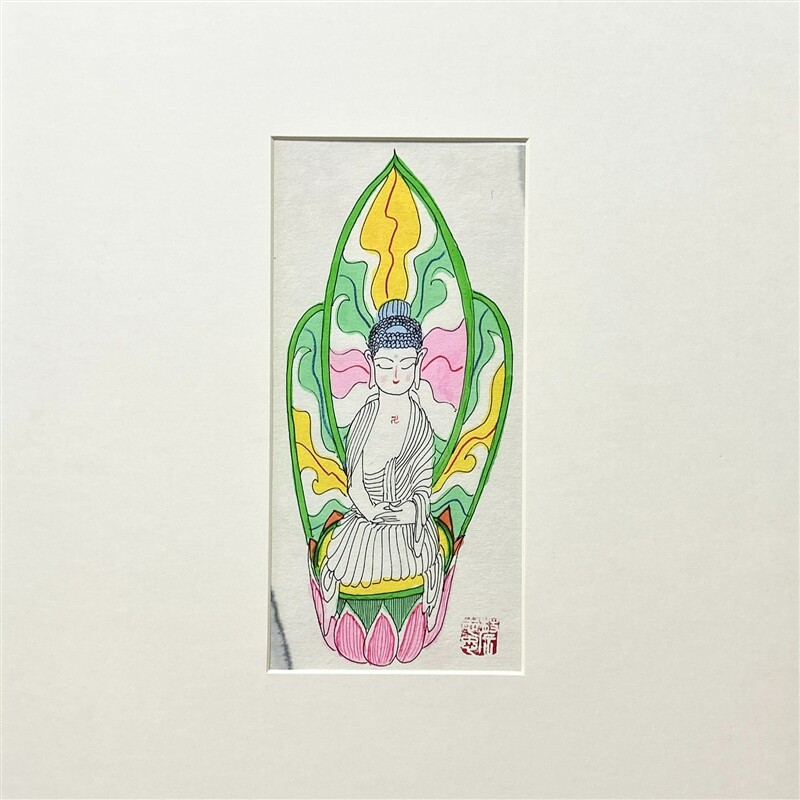 新品新菩b萨蔡志忠观音系列 亲章版画  限量版中式无框单幅2中国