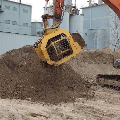 极速怪手筛分f斗 砂石旋筛分斗 水中洗沙滚筒筛分机液压滚筒碎石