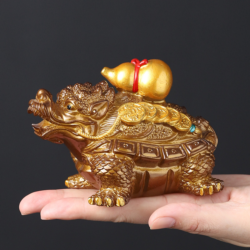 极速陶福气变色福禄金钱r龟茶宠摆件精品可养招财貔貅创意茶玩茶