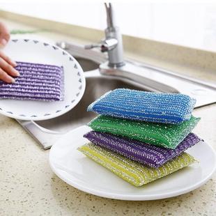 极速洗碗海绵擦磨k砂刷碗带钢丝的棉铁抹布球双面家用洗洁布刷锅