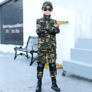 新品儿童迷彩服套装男童特种兵小学生吃鸡套装六一演X出服长袖春