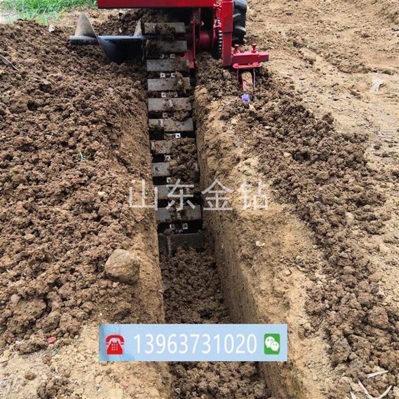 极速新款厂d促小型手扶柴油e链条开沟机 铺设电缆管道 挖沟修路设