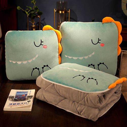 极速夏凉被子枕头二合一两用办公室午睡小车载毯汽车Y内车用折叠