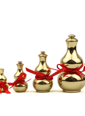 极速铜葫芦挂件i铜葫芦实心葫芦空心葫芦摆件五帝钱铜葫芦挂件