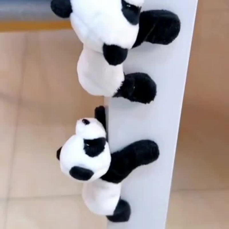 成都旅游纪念毛绒趴趴熊猫磁贴创意冰箱送礼可爱装饰磁吸件